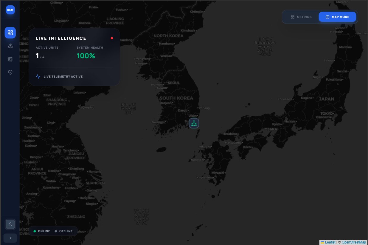 REM live fleet intelligence map with vessel status